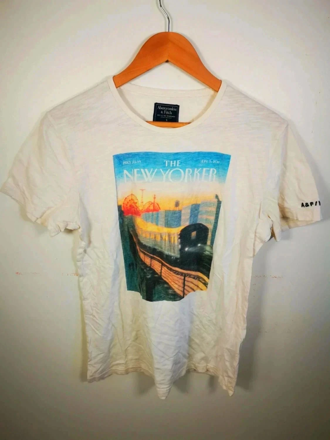 C34 t-shirt crème Abercrombie S